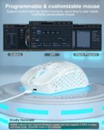 SOLAKAKA SM600 White Wireless Gaming Mouse,Tri-Modes BT5.1/Type-C Wired/2.4G Wireless Mouse with 2 Side Buttons, Programmable Macro Gamer Mouse with RGB Light for Laptop/PC/Mac - Image 5