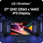 LG 27G640A-B 27-inch Ultragear QHD (2560 x 1440) IPS Gaming Monitor, 300Hz, 1ms, NVIDIA G-Sync, AMD FreeSync Premium, VESA DisplayHDR 400, HDMI 2.1, USB Type-C, Tilt/Height/Swivel/Pivot Stand, Black - Image 3