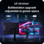 LG 27G640A-B 27-inch Ultragear QHD (2560 x 1440) IPS Gaming Monitor, 300Hz, 1ms, NVIDIA G-Sync, AMD FreeSync Premium, VESA DisplayHDR 400, HDMI 2.1, USB Type-C, Tilt/Height/Swivel/Pivot Stand, Black - Image 8