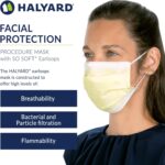 HALYARD FLUIDSHIELD 1 Disposable Procedure Mask w/SO SOFT Lining and SO SOFT Earloops, Yellow, Level 1, 25867 (Box of 50) - Image 5