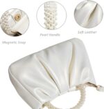 Beatfull Evening Purse Women Small Pearl Handbags Soft Leather Ruched Bag Wedding Bridal Clutch Party Prom Crossbody Purses - Image 5