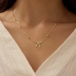 Christmas Gifts Stocking Stuffers for Women Dainty Bow Necklace 14K Gold Plated Cute Choker Small Pendant Charm Necklaces Teen Gift Trendy Stuff Personalized Jewelry - Image 7