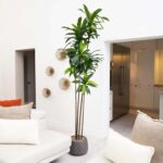 Nearly Natural 8ft. Artificial Dracaena Tree with Real Touch Leaves - Image 5