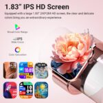 Smart Watches for Women, 1.83" HD Fitness Tracker (Answer/Make Calls), 120+ Sport Modes with Heart Rate/Sleep Monitor, IP68 Waterproof, Fitness Watch for iOS Android, Pink - Image 7
