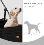 4 Wheels Pet Stroller,One-Click Folding Portable Folding Dog Cat Stroller,Sunshade, Storage Bag, Waterproof Oxford Fiber，Breathable and Visible Mesh for Small/Medium Pets up to 33 lbs,Black ﻿ - Image 3