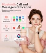 SUNKTA Smart Watch for Women (Answer/Make Call),1.27" Curved Display​ Smartwatch with Female Cycle/Sleep Monitor,5ATM Waterproof Fitness Tracker 100 Sport Modes Pedometer for Android/iOS,Gold - Image 3