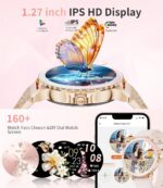 SUNKTA Smart Watch for Women (Answer/Make Call),1.27" Curved Display​ Smartwatch with Female Cycle/Sleep Monitor,5ATM Waterproof Fitness Tracker 100 Sport Modes Pedometer for Android/iOS,Gold - Image 4