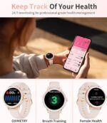 SUNKTA Smart Watch for Women (Answer/Make Call),1.27" Curved Display​ Smartwatch with Female Cycle/Sleep Monitor,5ATM Waterproof Fitness Tracker 100 Sport Modes Pedometer for Android/iOS,Gold - Image 6