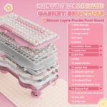 YUNZII C75 Wireless Mechanical Keyboard,75% Layout, Hot-Swappable NKRO,BT5.0/2.4G/USB-C Mode,Dye-Sub PBT MOA Keycaps,RGB Gasket Mount,Cute Cake Design for Mac/Win/Gaming (Pink, Candy Switch) - Image 5