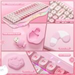 YUNZII C75 Wireless Mechanical Keyboard,75% Layout, Hot-Swappable NKRO,BT5.0/2.4G/USB-C Mode,Dye-Sub PBT MOA Keycaps,RGB Gasket Mount,Cute Cake Design for Mac/Win/Gaming (Pink, Candy Switch) - Image 9