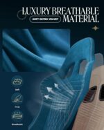 GTPLAYER Gaming Chair with Speakers, Video Game Chairs with Footrest, PC Gamer Chairs for Adults - Padded High Back Ergonomic Reclining Silla Gamer, Linkage Armrest, Ace Pro, Blue (Velvet) - Image 7