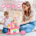 Montessori Toys for 1 Year Old Girl Gifts, 12-in-1 Musical House Toddler Learning Toys for 1-2, 1st First Birthday Gifts for Girls and Boys Baby 6-12 12-18 6-24 Months - Image 5
