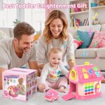 Montessori Toys for 1 Year Old Girl Gifts, 12-in-1 Musical House Toddler Learning Toys for 1-2, 1st First Birthday Gifts for Girls and Boys Baby 6-12 12-18 6-24 Months - Image 8