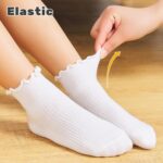 6 Pairs Toddler Ruffle Socks for Girls Baby Grip Socks Non Slip Socks Cute Grippy Frilly - Image 7