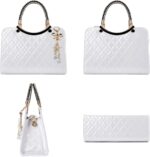 TIBES Shiny Patent Leather Women Purses Satchel Handbags Ladies Fashion Top Handle Handbags Crossbody Shoulder Bags - Image 4