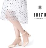 IDIFU Women's IN2 Pedazo Dress Shoes Low Block Heels Comfortable Chunky Closed Toe Ankle Strap Wedding Pumps - Image 6