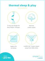 Simple Joys by Carter's unisex-baby 2-way Zip Thermal Footed Sleep and Play, Pack of 2 - Image 9