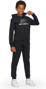 New Balance Boys & Toddlers Athletic 2 Piece – Soft Fleece Pullover Hoodie & Joggers Sweatsuit Activewear Set (2T-12) - Image 3