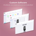 RK ROYAL KLUDGE RK M30 Wireless Gaming Mouse, 24000 DPI, 43g Ultra-Lightweight, PAW3311 Sensor, 2.4G/Bluetooth/USB-C Rechargeable Wireless Mouse with 5 Programmable Buttons for PC/Mac, Pink - Image 8