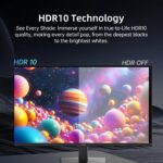KTC 24 inch Monitor - 1080P Monitor, 100Hz FreeSync Gaming Moniter with HDR10,VESA Mountable, Adjustable Tilt, ZeroFrame Design, HDMI,VGA,Earphone Ports, PC Monitors for Office - Image 6