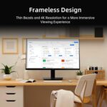 KTC 24 inch Monitor - 1080P Monitor, 100Hz FreeSync Gaming Moniter with HDR10,VESA Mountable, Adjustable Tilt, ZeroFrame Design, HDMI,VGA,Earphone Ports, PC Monitors for Office - Image 8