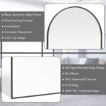 Large Black Arched Mirror, 30" x 40" Modern Brushed Metal Frame Arch Wall Decorative Mirror, Arched Top Bathroom Vanity Mirror for Living Room Bedroom Fireplace Mantel, Tempered Glass - Image 5
