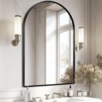 Large Black Arched Mirror, 30" x 40" Modern Brushed Metal Frame Arch Wall Decorative Mirror, Arched Top Bathroom Vanity Mirror for Living Room Bedroom Fireplace Mantel, Tempered Glass - Image 7