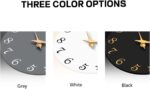 Wall Clock 12 Inch, Modern Wall Clocks Battery Operated, Silent Non Ticking Clock Decorative for Living Room, Office, Bedroom, Home, School (Black Gold) - Image 3