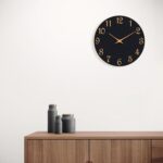 Wall Clock 12 Inch, Modern Wall Clocks Battery Operated, Silent Non Ticking Clock Decorative for Living Room, Office, Bedroom, Home, School (Black Gold) - Image 10