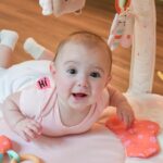 Baby Play Gym & Activity Mat with Light-up Musical Arch, Washable Tummy Time Mat with 6 Detachable Sensory Toys for Motor Skills, Baby Essentials Shower Gift - Updated Spring Blossoms Themed - Image 8