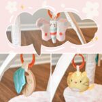 Baby Play Gym & Activity Mat with Light-up Musical Arch, Washable Tummy Time Mat with 6 Detachable Sensory Toys for Motor Skills, Baby Essentials Shower Gift - Updated Spring Blossoms Themed - Image 10