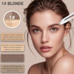 4 in 1 Makeup Pen, Eyebrow Contour Highlight Pen Brow Defining Pencil, Natural Brows Makeup Cosmetic Tool, All in One Long-Lasting Eye Pencil Compact for Travel (Blonde) - Image 4