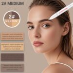 4 in 1 Makeup Pen, Eyebrow Contour Highlight Pen Brow Defining Pencil, Natural Brows Makeup Cosmetic Tool, All in One Long-Lasting Eye Pencil Compact for Travel (Blonde) - Image 5