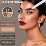 4 in 1 Makeup Pen, Eyebrow Contour Highlight Pen Brow Defining Pencil, Natural Brows Makeup Cosmetic Tool, All in One Long-Lasting Eye Pencil Compact for Travel (Blonde) - Image 6
