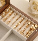 iF YOU 25 Pcs Gold Knuckle Ring Set for Women, Chunky Stackable Finger Midi Rings, Silver Simple Stacking Cute Rings Pack Trendy Stuff Jewelry Christmas Gift - Image 9