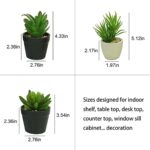 3 Pack Fake Plants Mini Artificial Greenery Potted Plants for Home Decor Indoor Office Table Room Farmhouse Bathroom Decor - Image 5