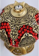 Pomegranate Muslim Home Table Decor Showpiece Eid Gift Islamic Ayatul Kursi (Gold) - Image 3