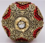 Pomegranate Muslim Home Table Decor Showpiece Eid Gift Islamic Ayatul Kursi (Gold) - Image 4