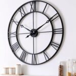 CLXEAST 30 Inch Large Wall Clock Modern, Oversized Roman Numeral Decorative Black Metal Wall Clock for Living Room Decor,House Warming Gifts New Home - Image 3