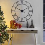 CLXEAST 30 Inch Large Wall Clock Modern, Oversized Roman Numeral Decorative Black Metal Wall Clock for Living Room Decor,House Warming Gifts New Home - Image 7