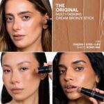 Nudestix Nudies Bronze All Over Matte Bronzing Stick – 3-in-1 Cream Bronzer for Cheeks, Eyes & Lips with Built-In Brush | Natural Contour & Sun-Kissed Glow - Image 3
