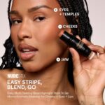 Nudestix Nudies Bronze All Over Matte Bronzing Stick – 3-in-1 Cream Bronzer for Cheeks, Eyes & Lips with Built-In Brush | Natural Contour & Sun-Kissed Glow - Image 4