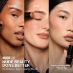 Nudestix Nudies Bronze All Over Matte Bronzing Stick – 3-in-1 Cream Bronzer for Cheeks, Eyes & Lips with Built-In Brush | Natural Contour & Sun-Kissed Glow - Image 8