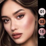 FOCALLURE 3PCS Cream Contour Stick - Highlighter Bronzer Blush Set for Face Sculpting, Non-Greasy Longwear Makeup, Easy to Blend with Natural Matte Finish,SET 7 - Image 3