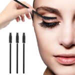 GUMIKE 100 Pcs Disposable Eyelash Mascara Brushes for Eye Lashes Extension Eyebrow and Makeup (Black) - Image 4