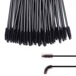 GUMIKE 100 Pcs Disposable Eyelash Mascara Brushes for Eye Lashes Extension Eyebrow and Makeup (Black) - Image 6