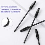 GUMIKE 100 Pcs Disposable Eyelash Mascara Brushes for Eye Lashes Extension Eyebrow and Makeup (Black) - Image 7