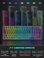 Gaming Keyboard and Mouse Combo - RGB Backlit 14 Lighting Effects, USB Wired Computer Keyboard, 26-Key Anti-Ghosting, Volume Wheel, Quiet Typing, Adjustable DPI Mouse for Gaming & Work, Trueque - Image 3