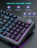 Gaming Keyboard and Mouse Combo - RGB Backlit 14 Lighting Effects, USB Wired Computer Keyboard, 26-Key Anti-Ghosting, Volume Wheel, Quiet Typing, Adjustable DPI Mouse for Gaming & Work, Trueque - Image 5