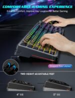 Gaming Keyboard and Mouse Combo - RGB Backlit 14 Lighting Effects, USB Wired Computer Keyboard, 26-Key Anti-Ghosting, Volume Wheel, Quiet Typing, Adjustable DPI Mouse for Gaming & Work, Trueque - Image 7
